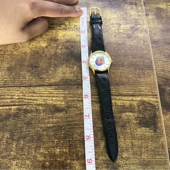 Vintage California Lottery White Face Promo Watch w/ Genuine Leather Band - Picture 3 of 4